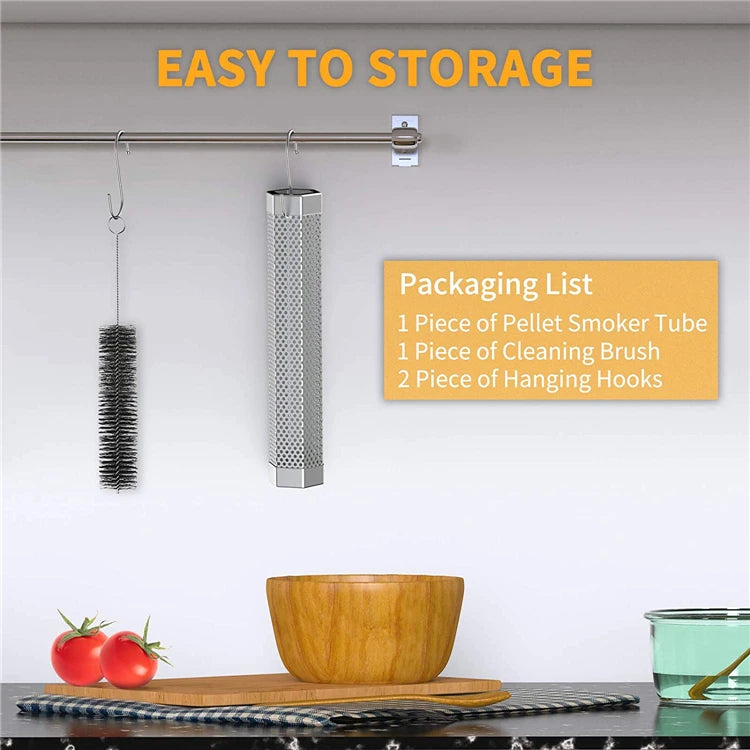 LMETJMA 12-Inch Pellet Smoker Tube Set