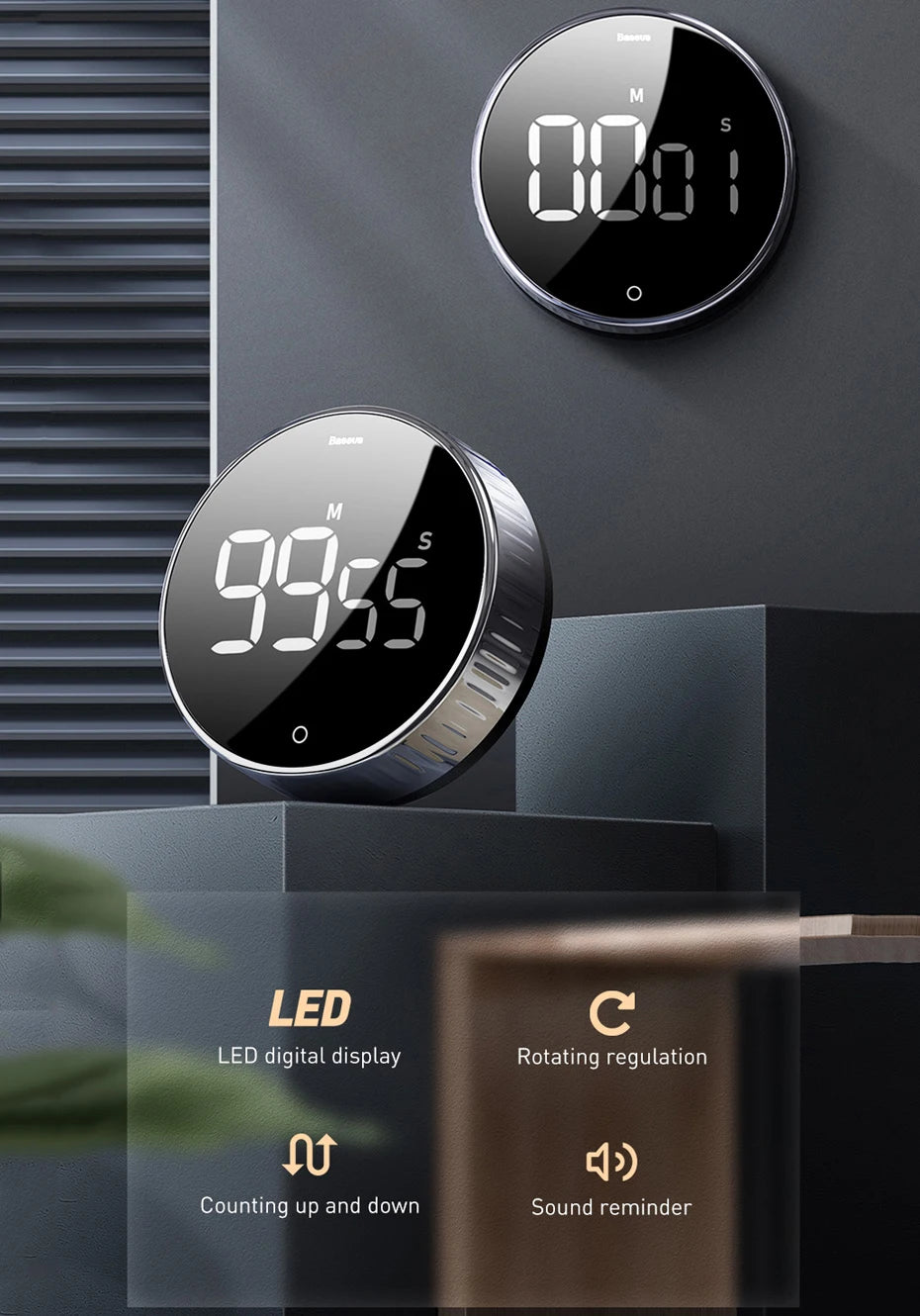 Baseus Magnetic Kitchen Timer