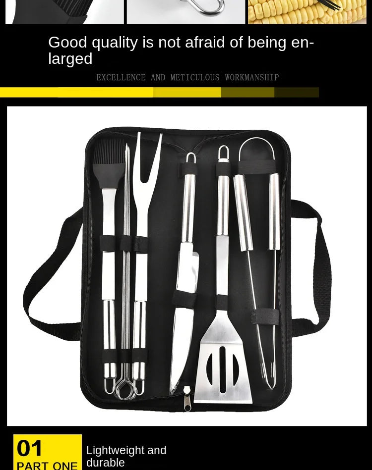 Stainless Steel Barbeque Tool Set (7 Variants)