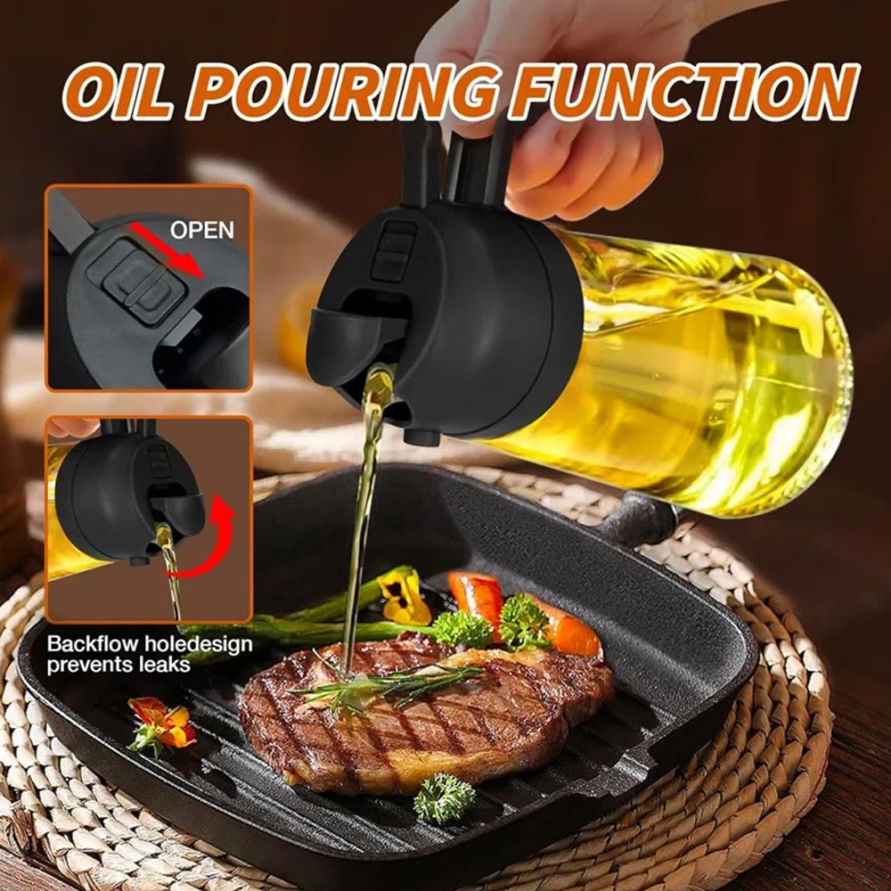 ZOMASOU 2-in-1 Oil Sprayer & Pourer Bottle