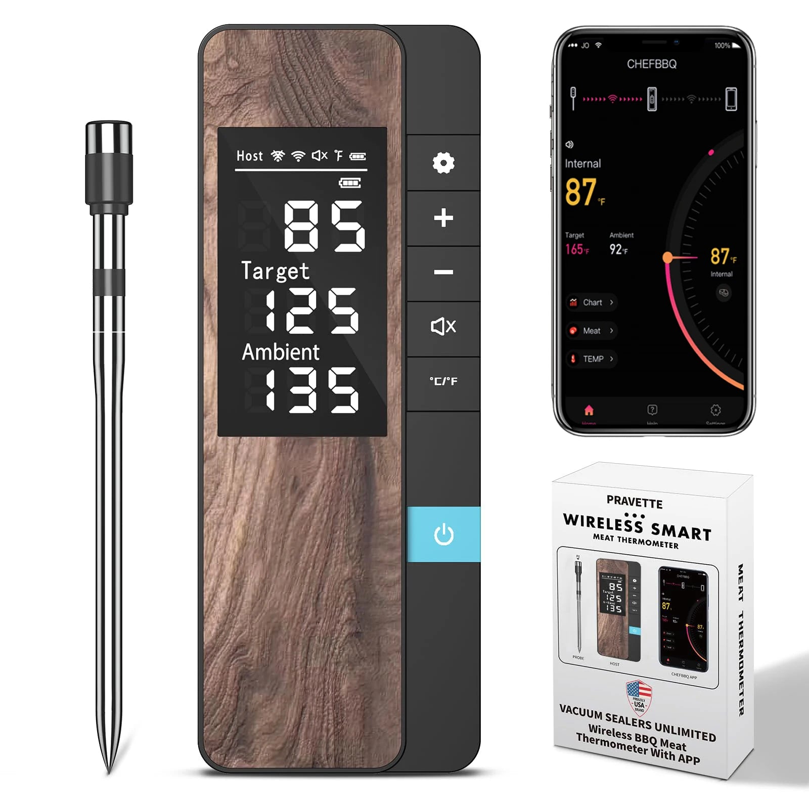 Wireless Digital Bluetooth Meat Thermometer