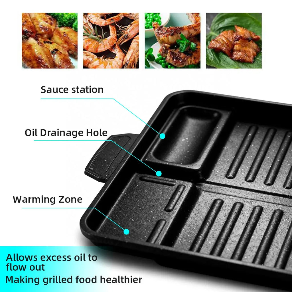 Korean Grill Meat Plate Barbecue Pan