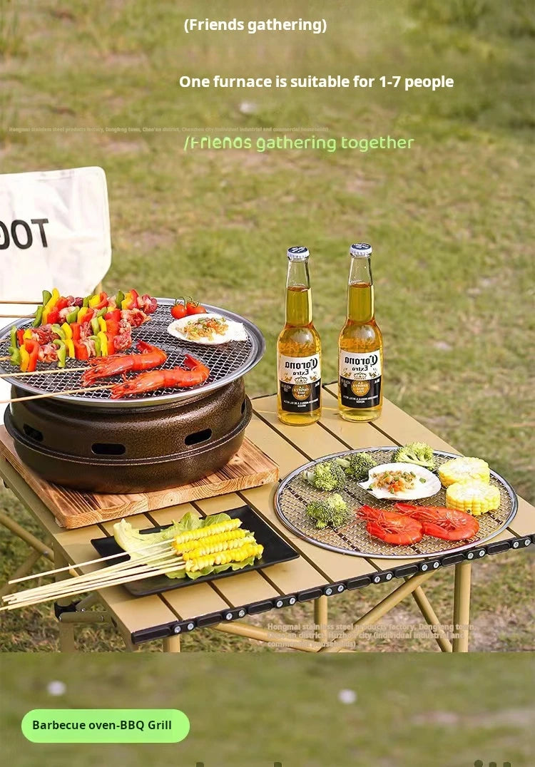 Korean-Style Round BBQ Grill