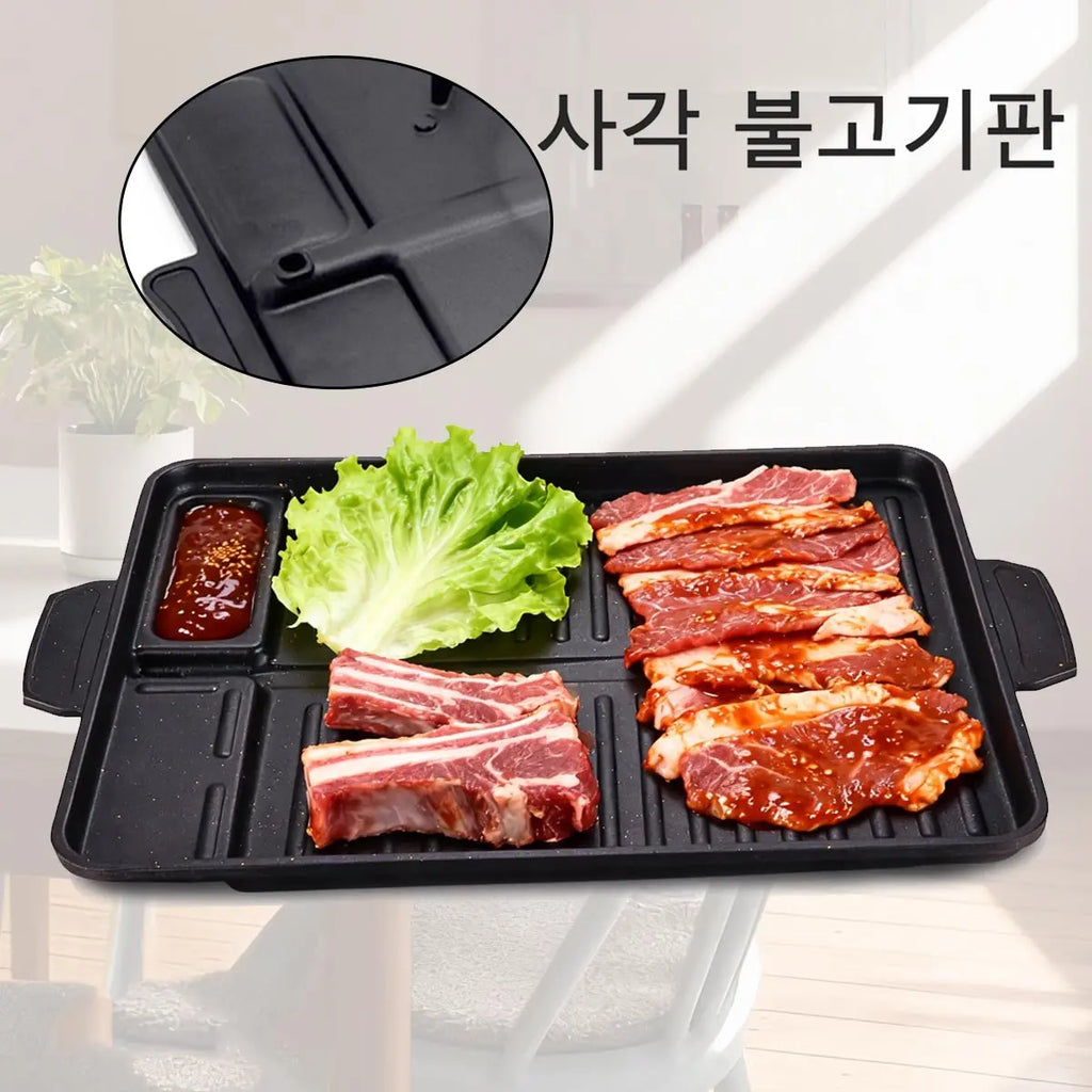 Korean Grill Meat Plate Barbecue Pan