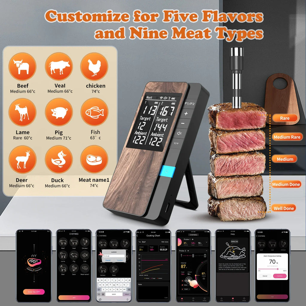 Wireless Digital Bluetooth Meat Thermometer