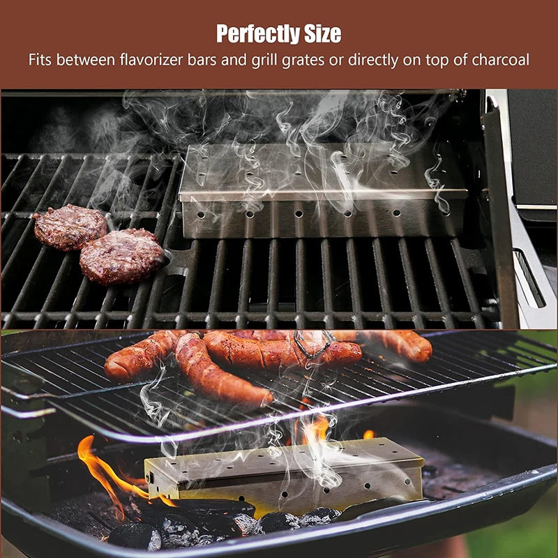 Stainless Steel Smoker Box for Wood Chips