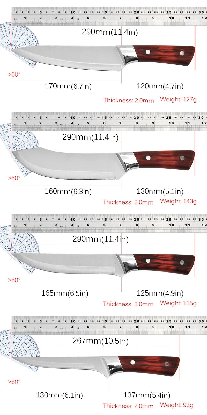 Professional Boning Knife, Forged Kitchen Knife