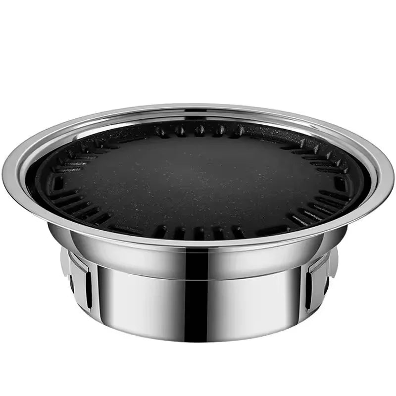 Japanese Korean Stainless Steel BBQ Round Grill