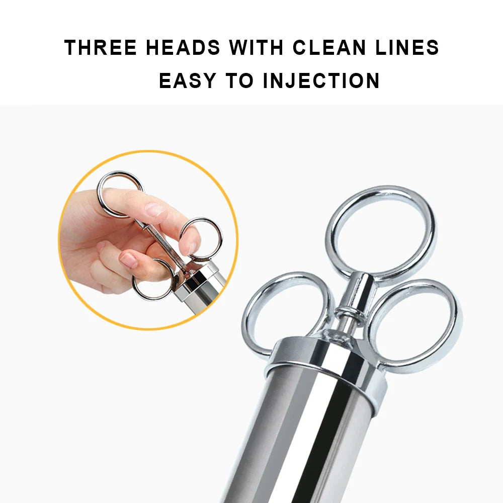 Stainless Steel Meat Injector Syringe Kit