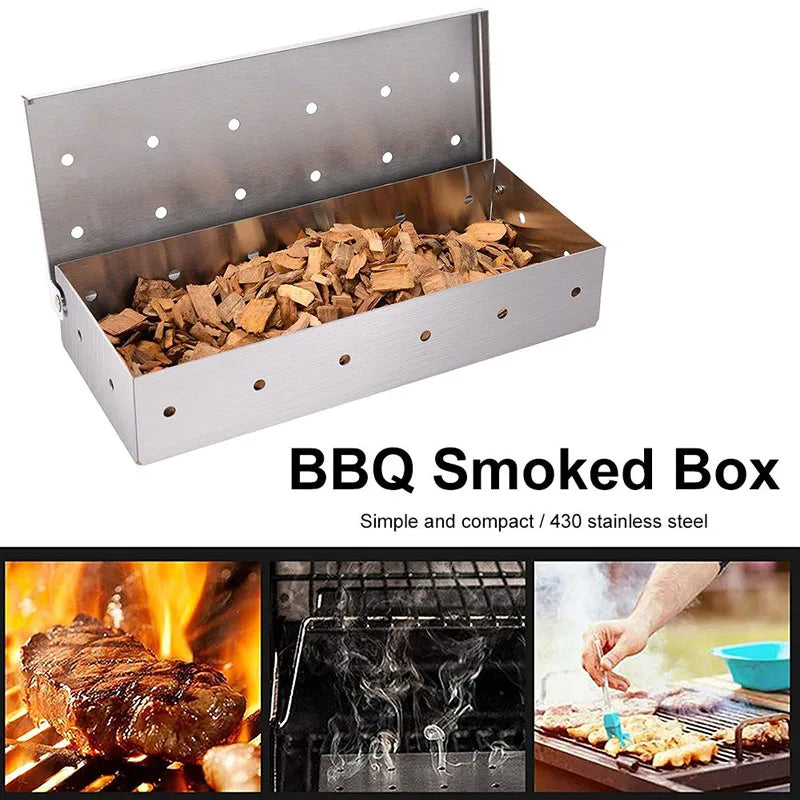 Stainless Steel Smoker Box for Wood Chips