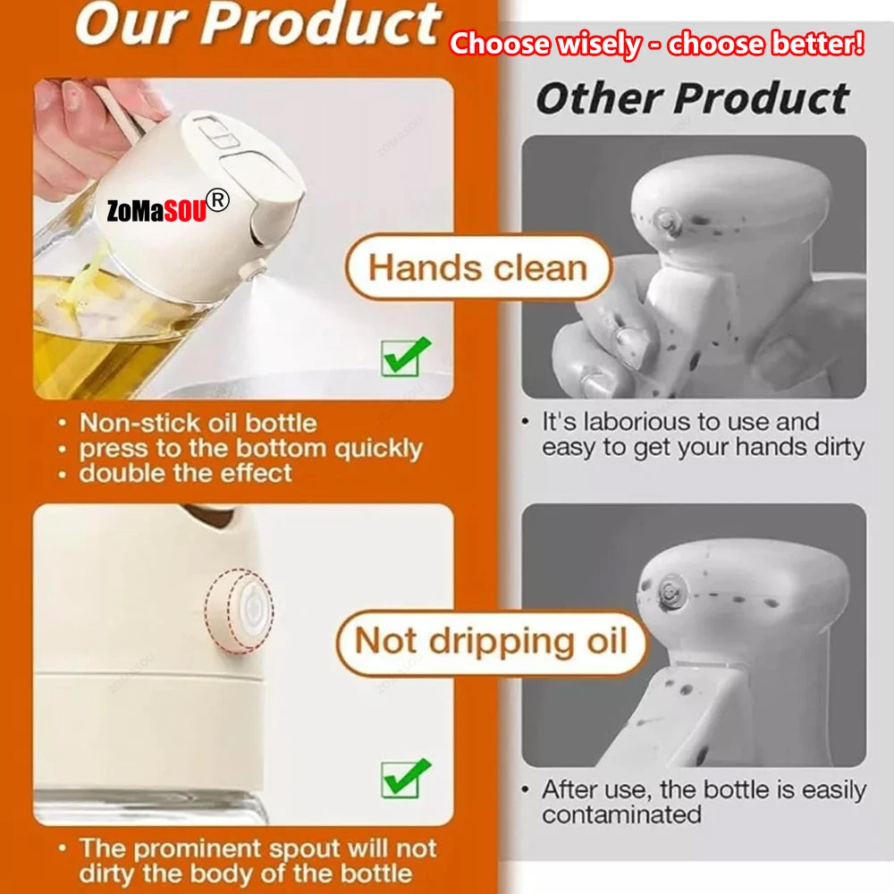 ZOMASOU 2-in-1 Oil Sprayer & Pourer Bottle