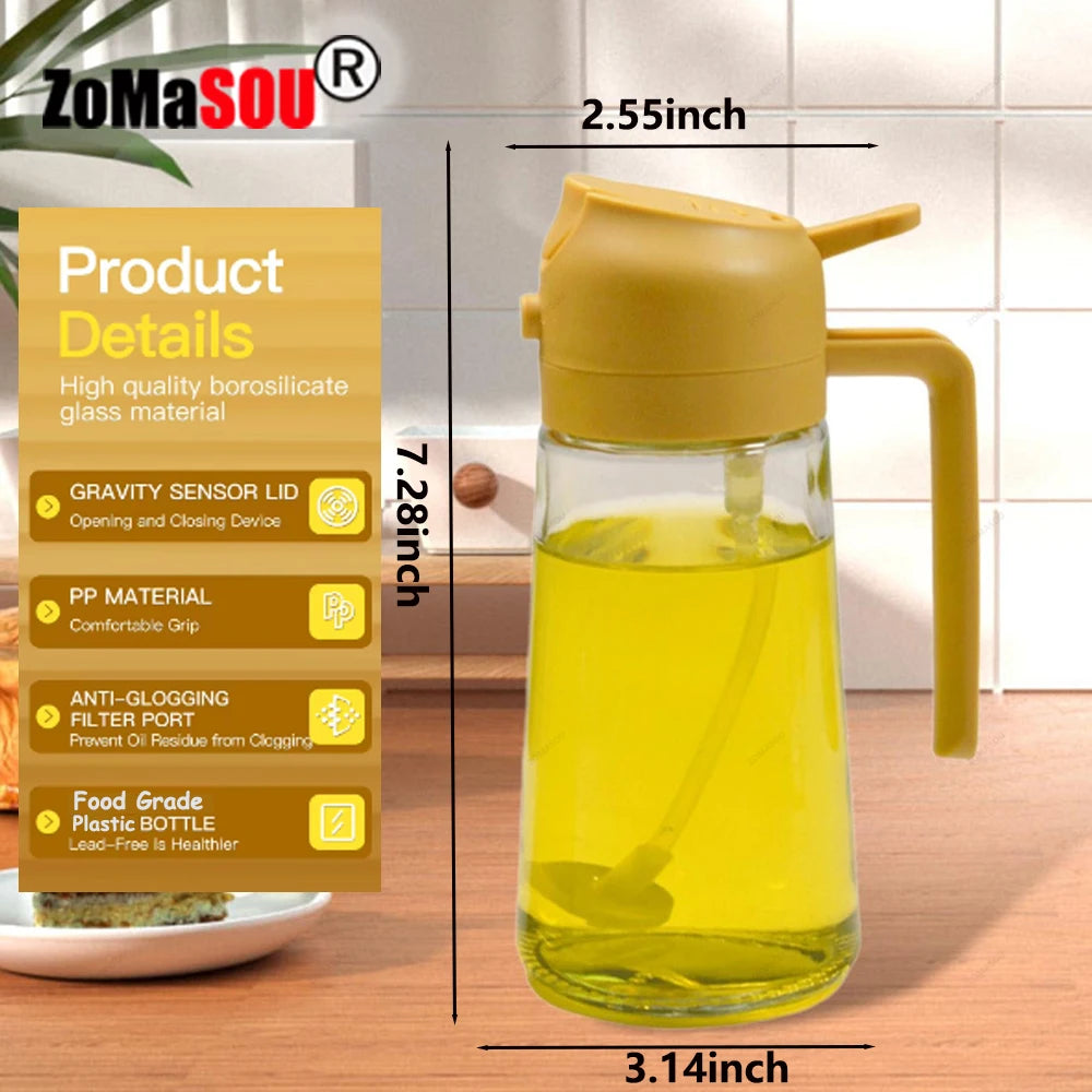 ZOMASOU 2-in-1 Oil Sprayer & Pourer Bottle