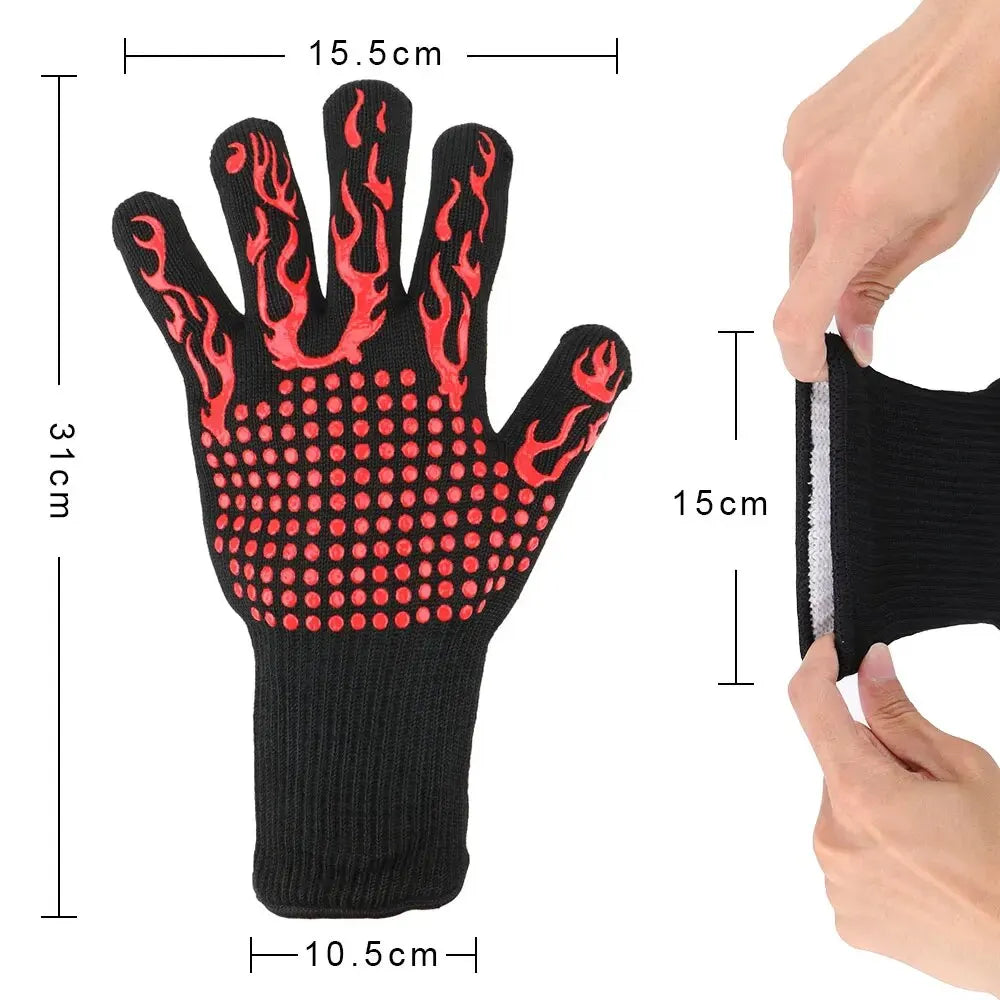 Heat Resistant BBQ Fire Glove (1pcs)