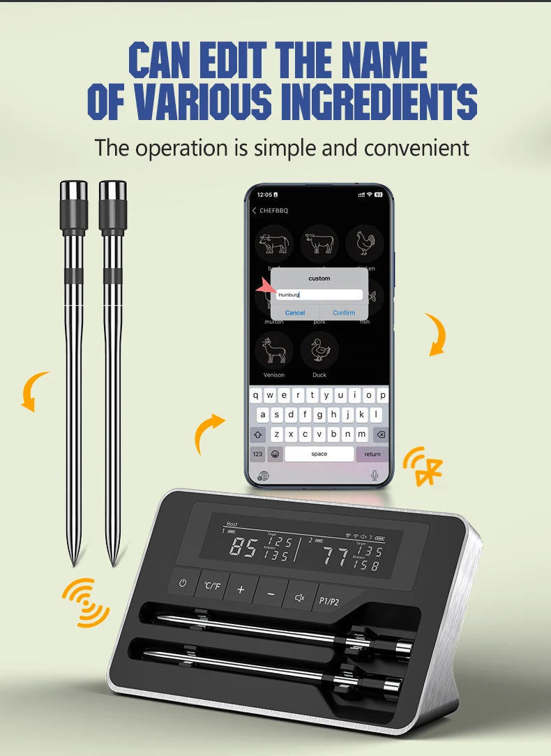 Wireless Bluetooth Meat Thermometer