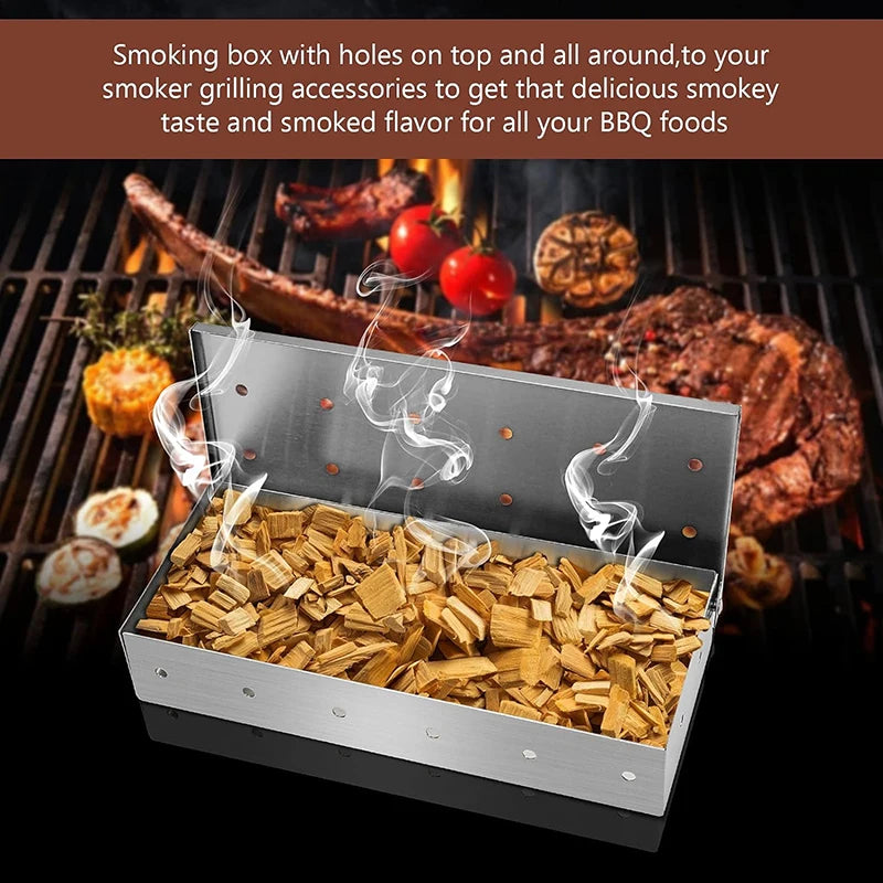 Stainless Steel Smoker Box for Wood Chips