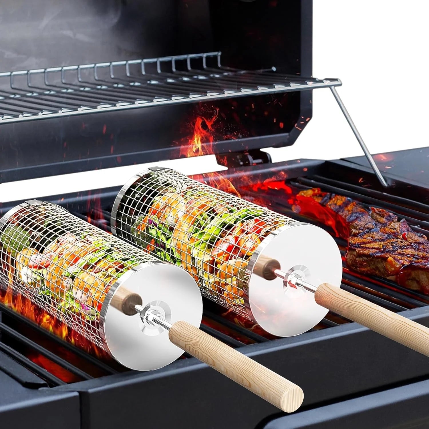 Rolling BBQ Cage