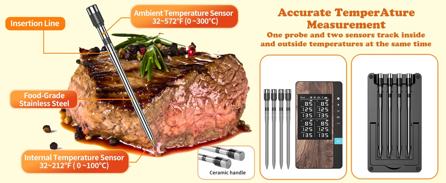 Wireless Digital Bluetooth Meat Thermometer
