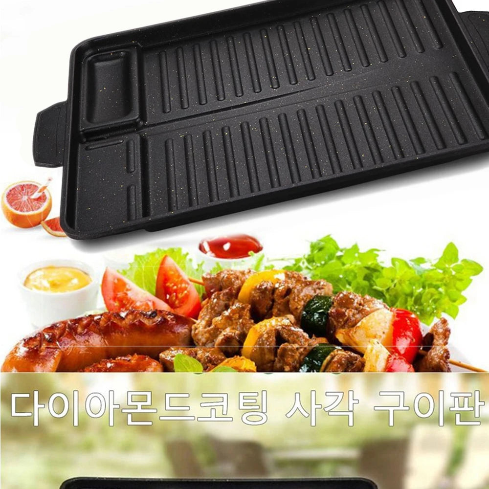 Korean Grill Meat Plate Barbecue Pan