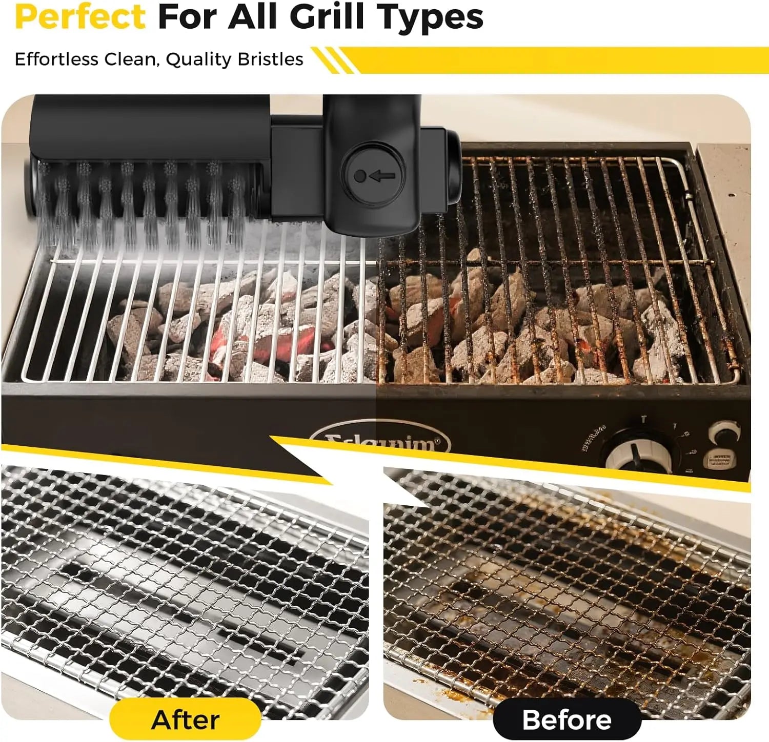 Electric Rotary Grill Cleaner Brush