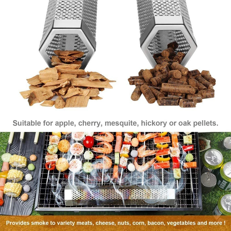 LMETJMA 12-Inch Pellet Smoker Tube Set