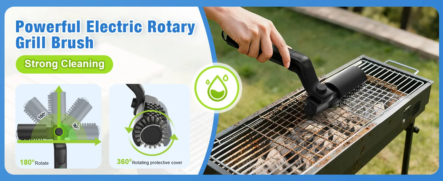 Electric Rotary Grill Cleaner Brush
