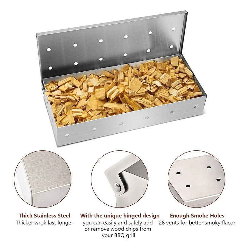Stainless Steel Smoker Box for Wood Chips