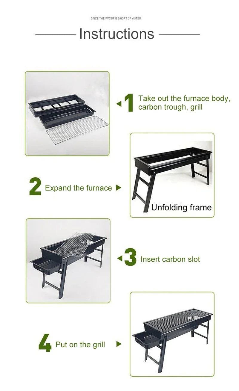 Portable Outdoor Charcoal BBQ Grill