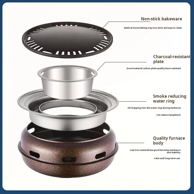 Korean-Style Round BBQ Grill