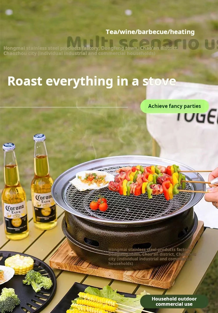 Korean-Style Round BBQ Grill