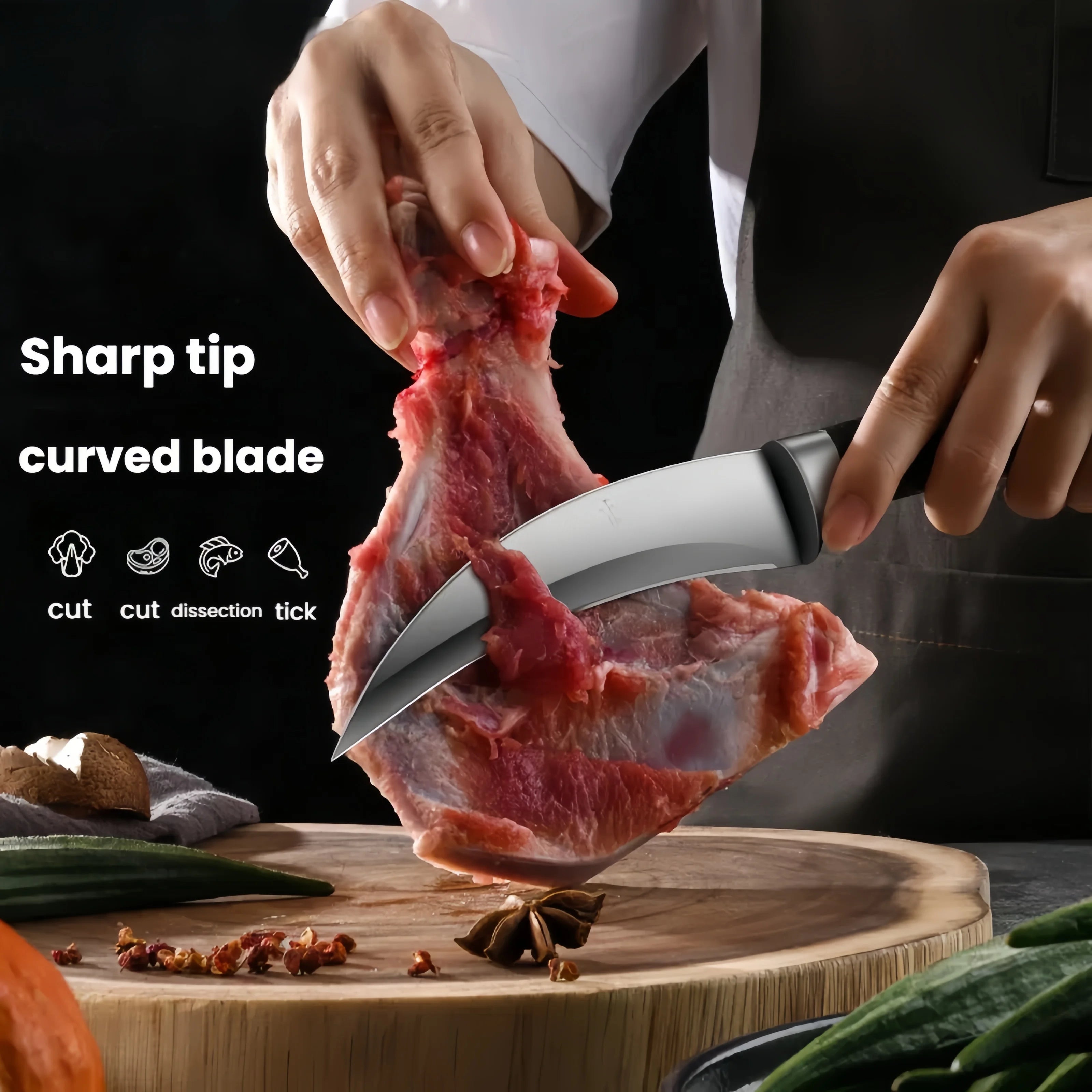 Stainless Steel Boning Knife Set