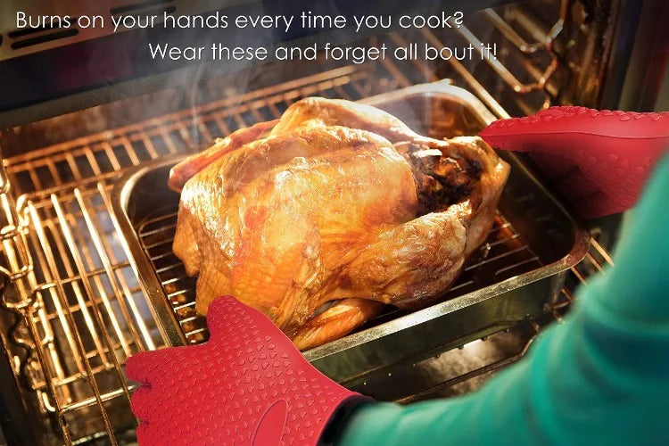 Heat Resistant Silicone Oven Mitts