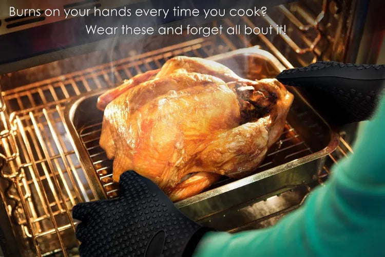 Heat Resistant Silicone Oven Mitts