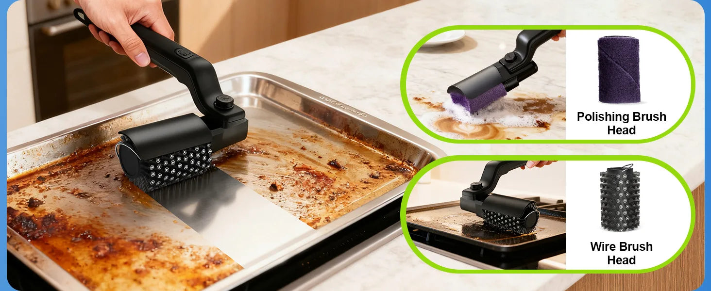 Electric Rotary Grill Cleaner Brush