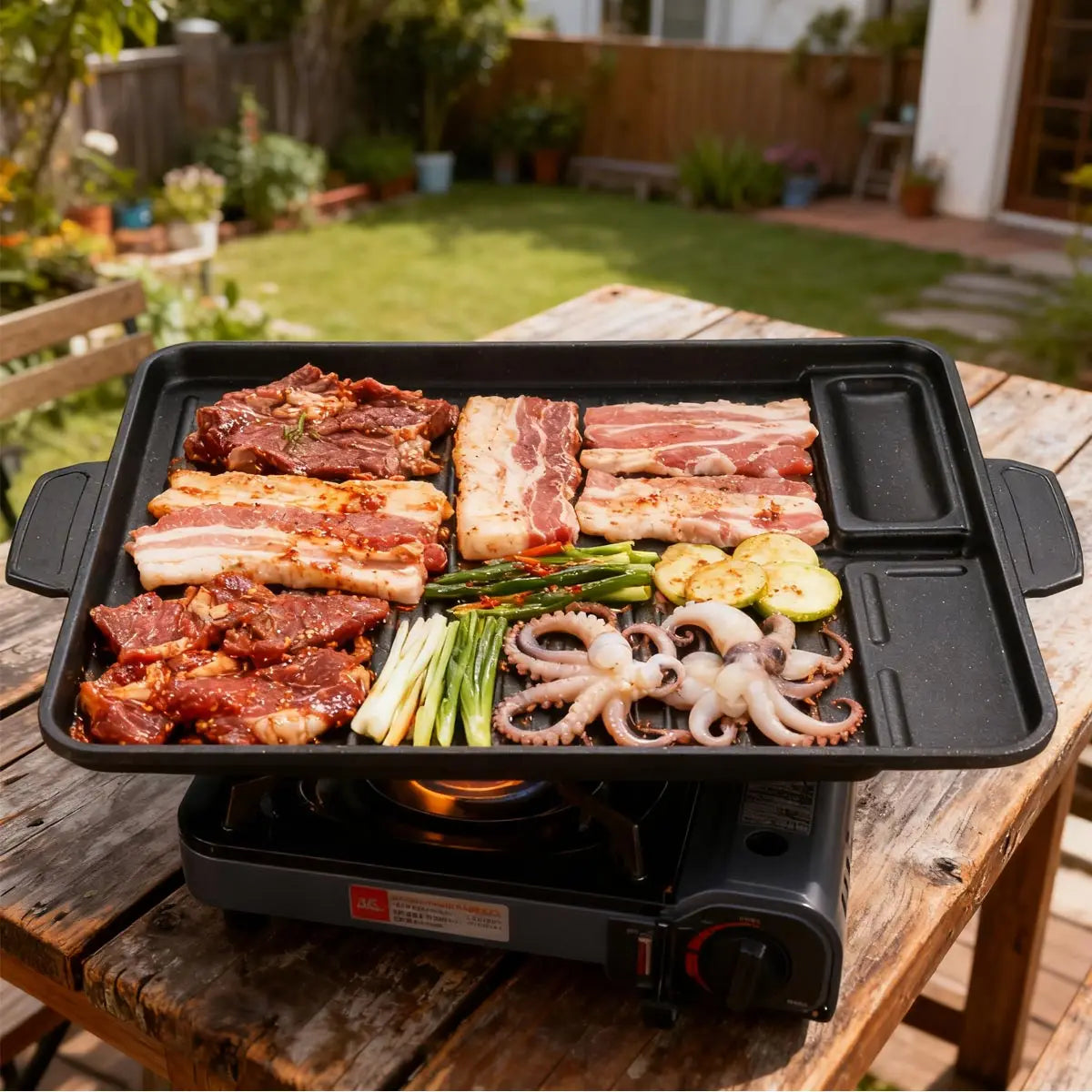 Korean Grill Meat Plate Barbecue Pan