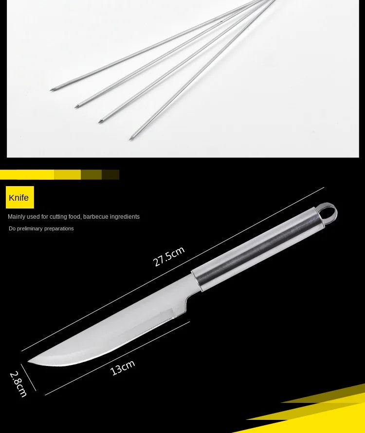 Stainless Steel Barbeque Tool Set (7 Variants)