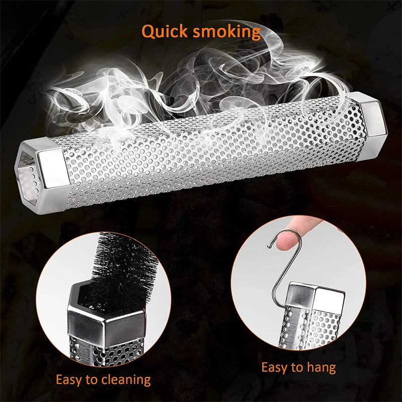 LMETJMA 12-Inch Pellet Smoker Tube Set