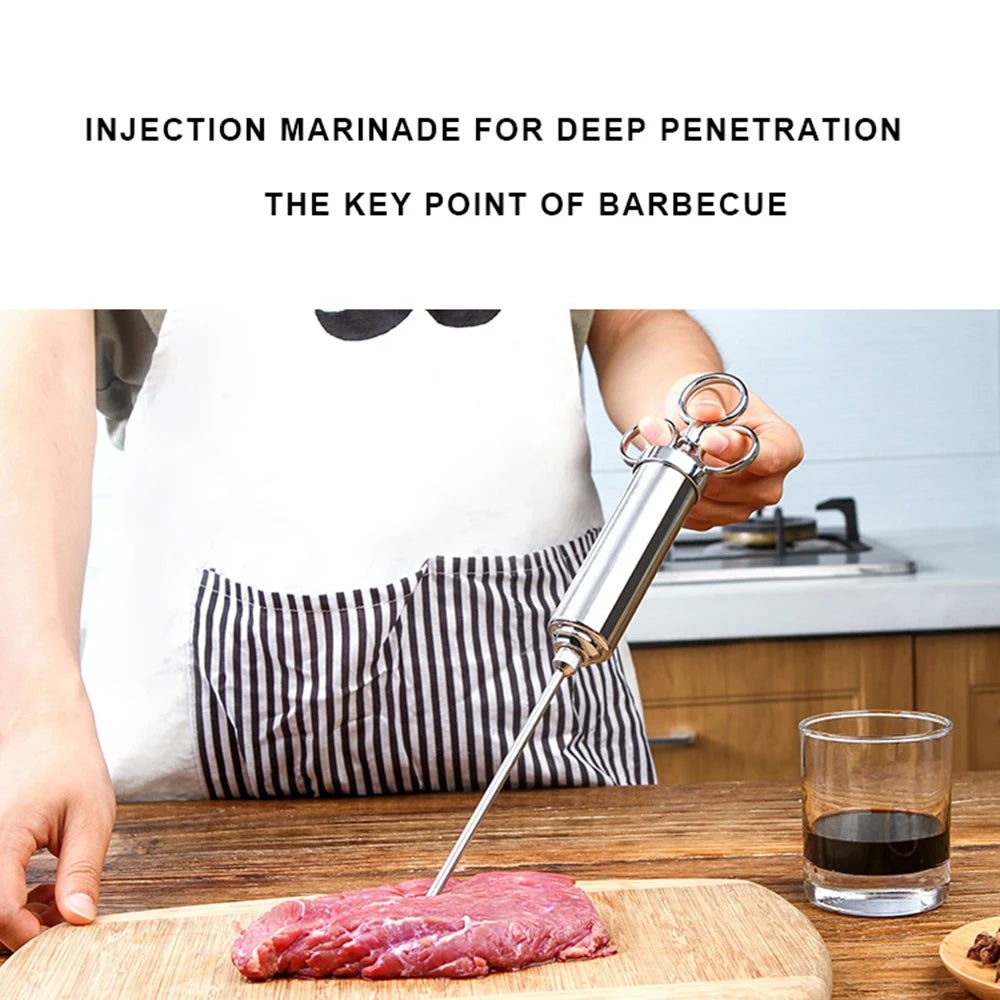Stainless Steel Meat Injector Syringe Kit
