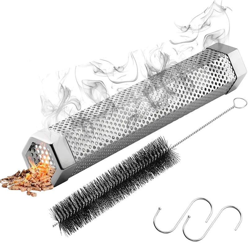 LMETJMA 12-Inch Pellet Smoker Tube Set