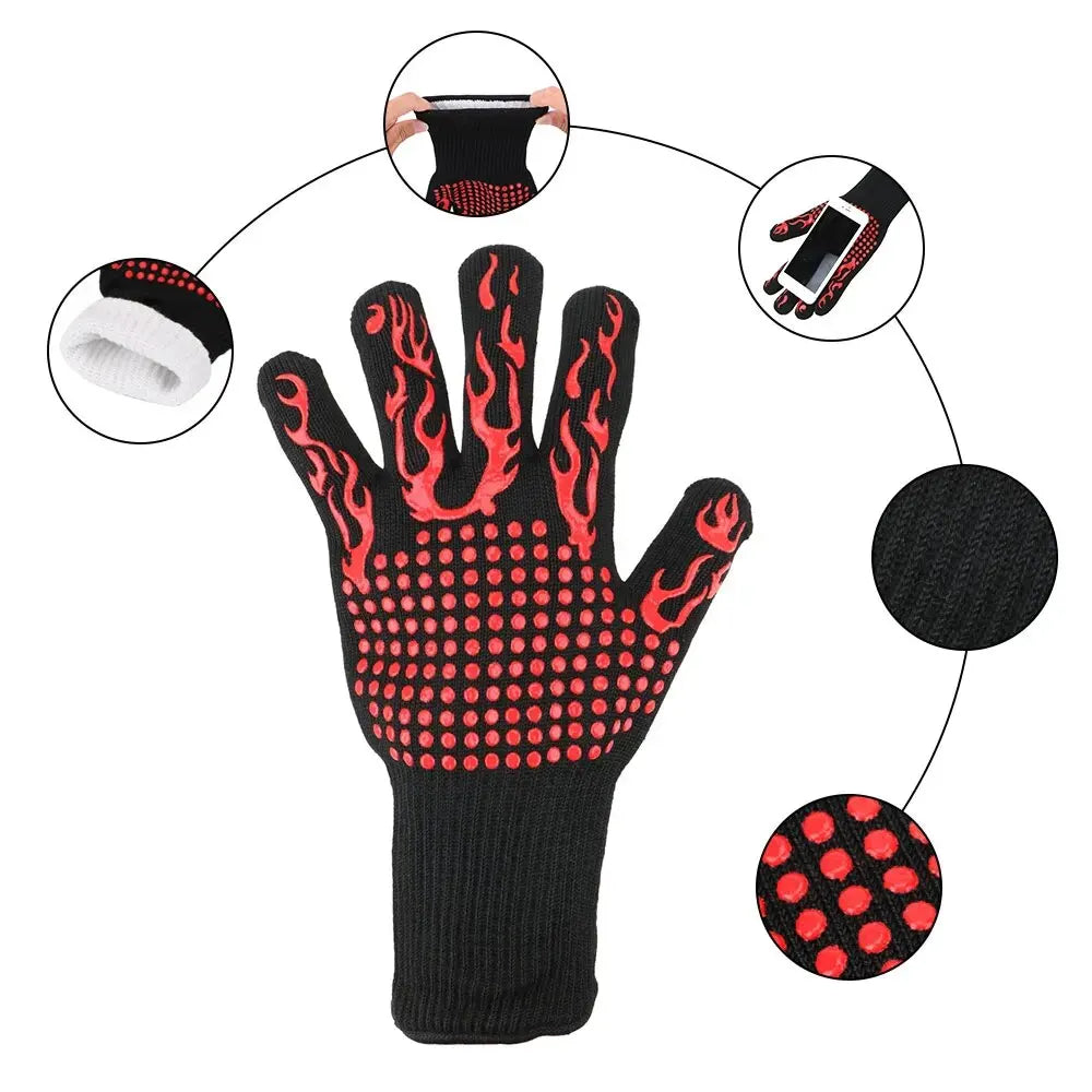 Heat Resistant BBQ Fire Glove (1pcs)