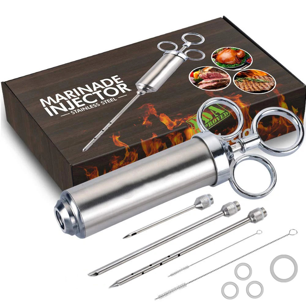 Stainless Steel Meat Injector Syringe Kit