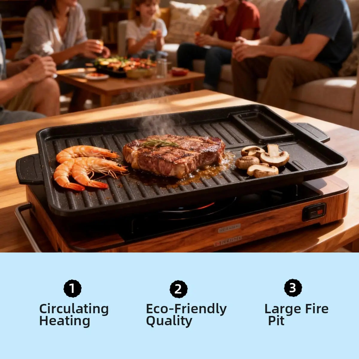 Korean Grill Meat Plate Barbecue Pan