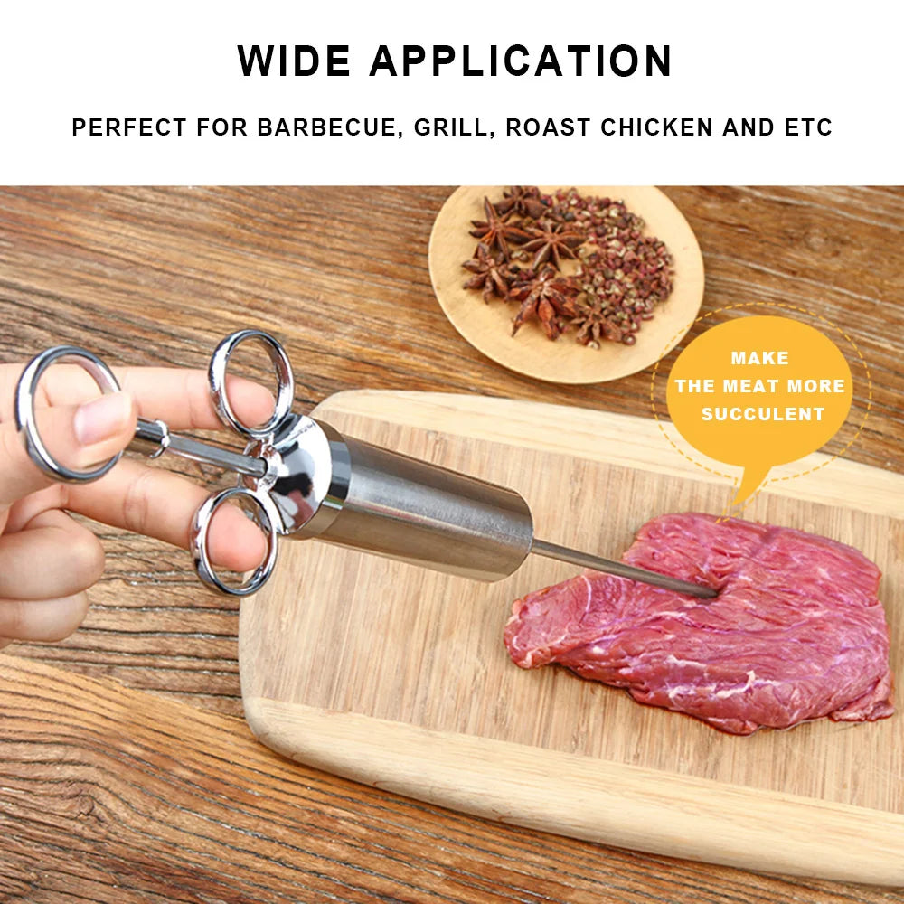 Stainless Steel Meat Injector Syringe Kit