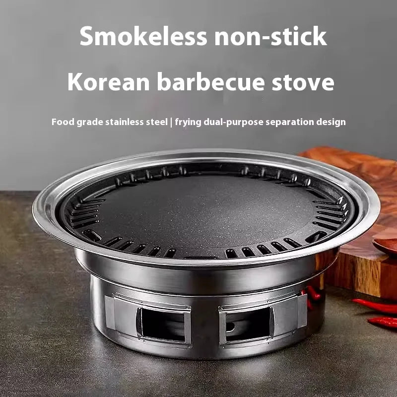 Japanese Korean Stainless Steel BBQ Round Grill