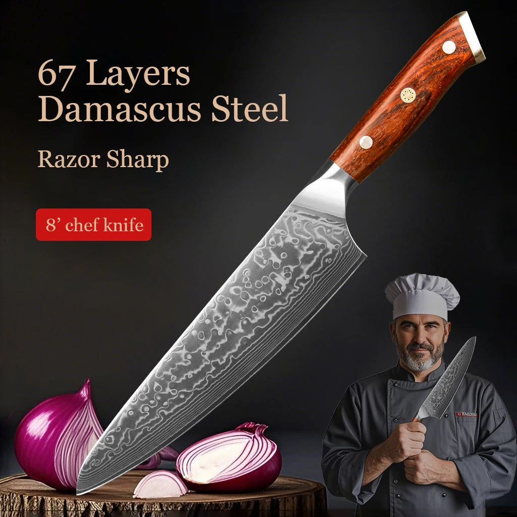 Professional Damascus Steel Japanese Chef Knife