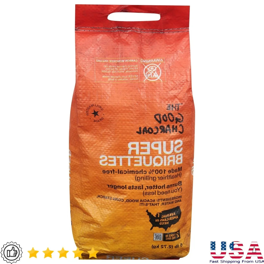 Eco-Friendly BBQ Charcoal Briquettes (6 lb) — FSC Certified high-heat fuel