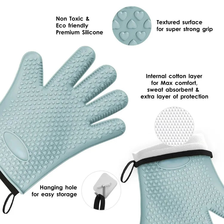 Heat Resistant Silicone Oven Mitts