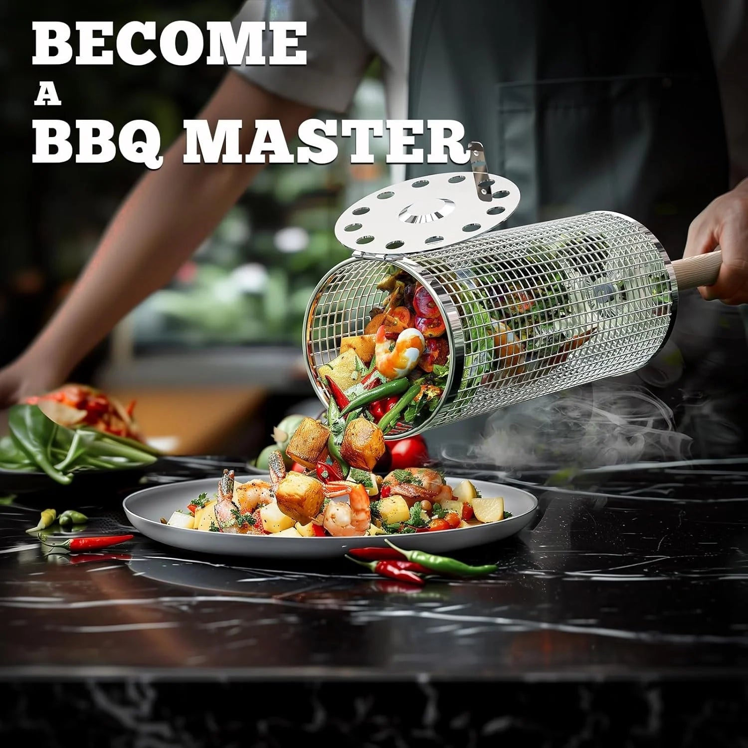 Rolling BBQ Cage