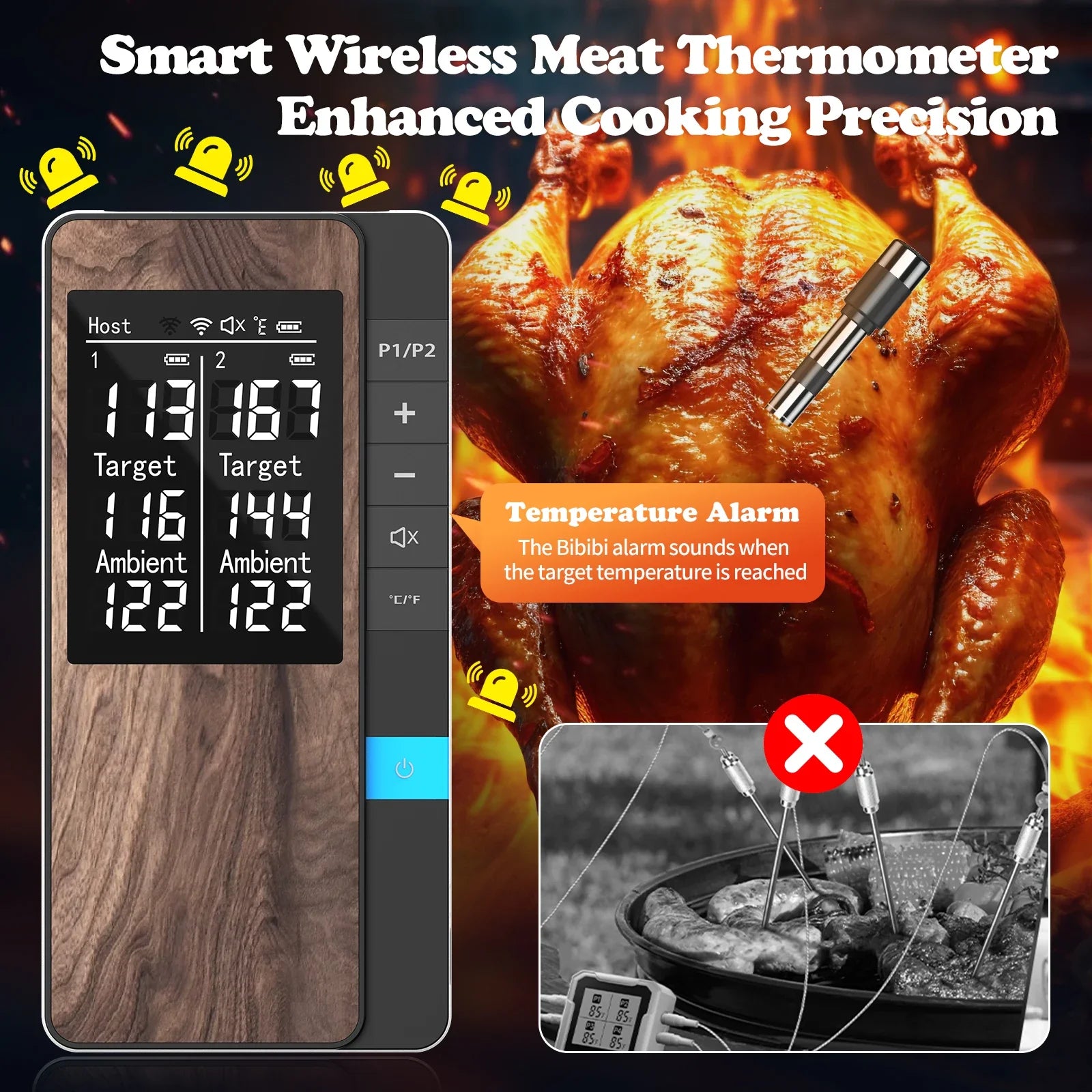 Wireless Digital Bluetooth Meat Thermometer