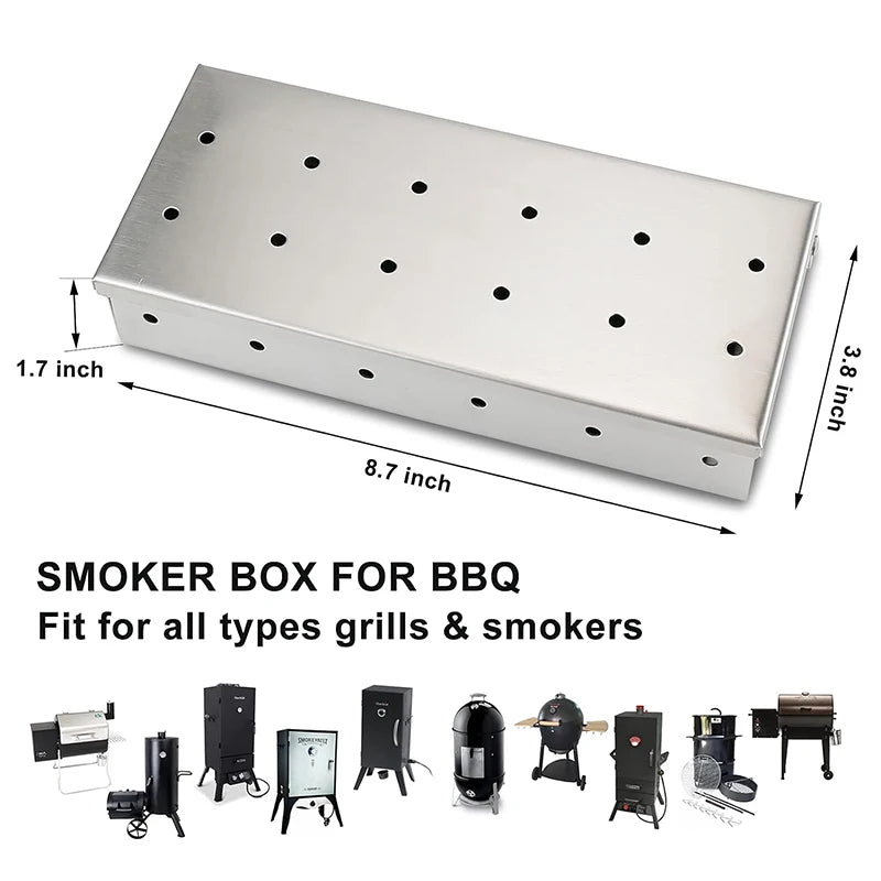 Stainless Steel Smoker Box for Wood Chips